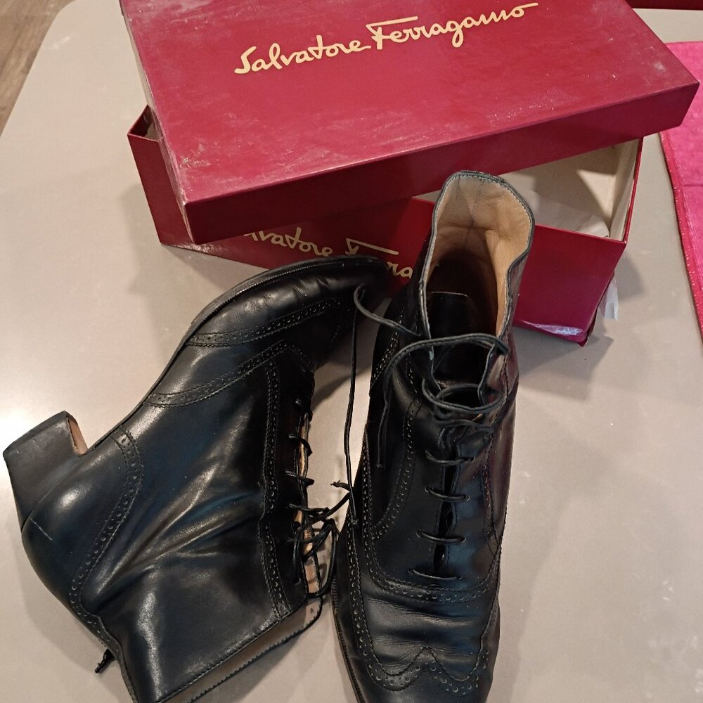 Vintage Ferragamo ankle boots